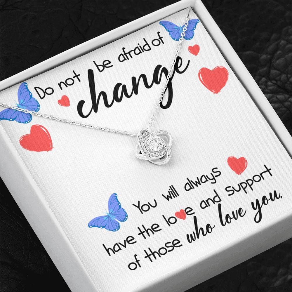 litzzy Love and Support Love Knot Necklace - Gifts For Wife Necklace Valentines Day Custom Made Romantic Gift For My Best Wife Ever    