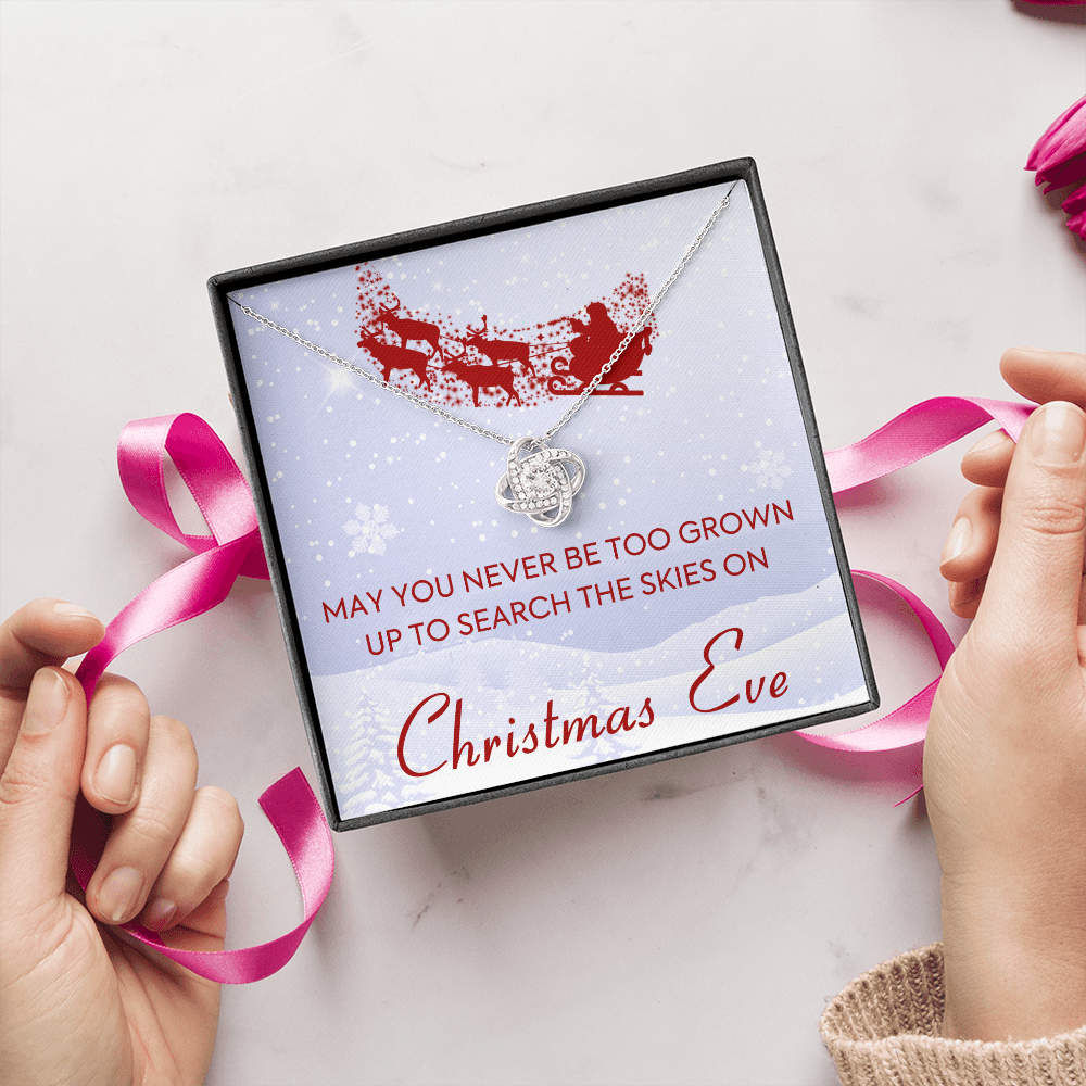 litzzy Christmas Eve Love Knot Necklace - Gifts For Wife Necklace Valentines Day Custom Made Romantic Gift For My Best Wife Ever    