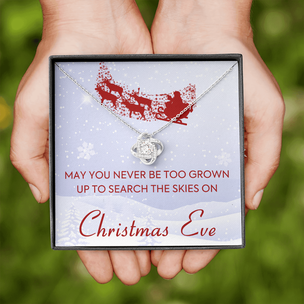 litzzy Christmas Eve Love Knot Necklace - Gifts For Wife Necklace Valentines Day Custom Made Romantic Gift For My Best Wife Ever    