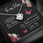 litzzy Litzzy Love Knot Necklace To My Mom, Time May Fly Mothers Day Jewelry, Necklace gifts set from Son, Daughter Jewelry   