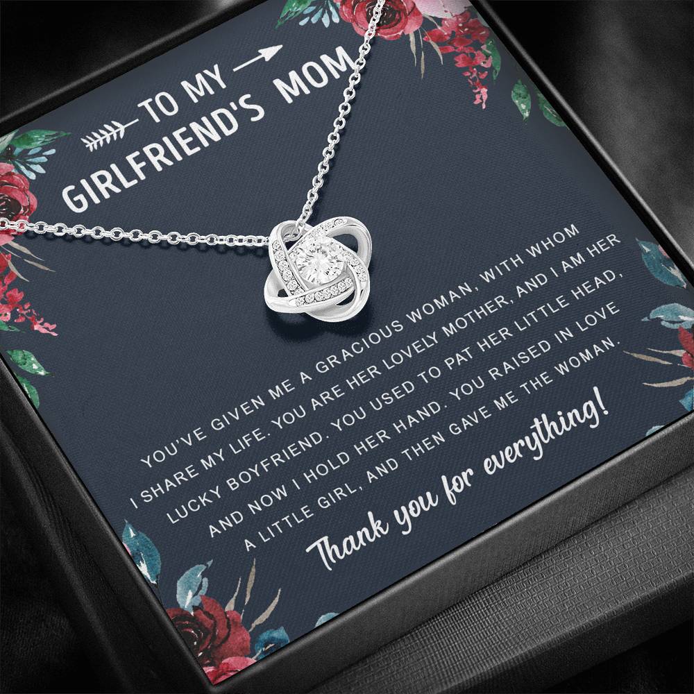 litzzy To My Girlfriend's Mom - Gift For Mother's Day, Birthday, Anniversary - Necklace Gift For Her, Wife, Girlfriend, Anniversary, Wedding, Valentine, Birthday with Message Card Jewelry   