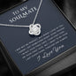 litzzy To My Soulmate - I Got Something Right - Mother's Day Gift For Wife Girlfriend Future Wife - Love Knot - Necklace Gift For Her, Wife, Girlfriend, Anniversary, Wedding, Valentine, Birthday with Message Card Jewelry   