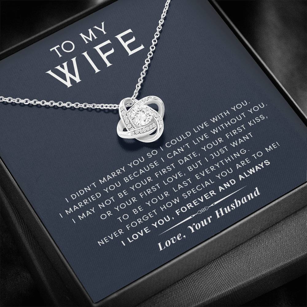litzzy To My Wife - I Can’t Live Without You - How Special You Are To Me - Necklace Gift For Her, Wife, Girlfriend, Anniversary, Wedding, Valentine, Birthday with Message Card Jewelry   