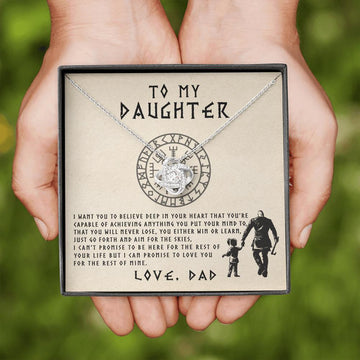 litzzy Never Lose, Litzzy To My Daughter Love Knot Necklace Jewelry Standard Box  