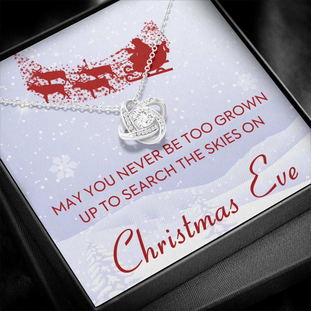 litzzy Christmas Eve Love Knot Necklace - Gifts For Wife Necklace Valentines Day Custom Made Romantic Gift For My Best Wife Ever    