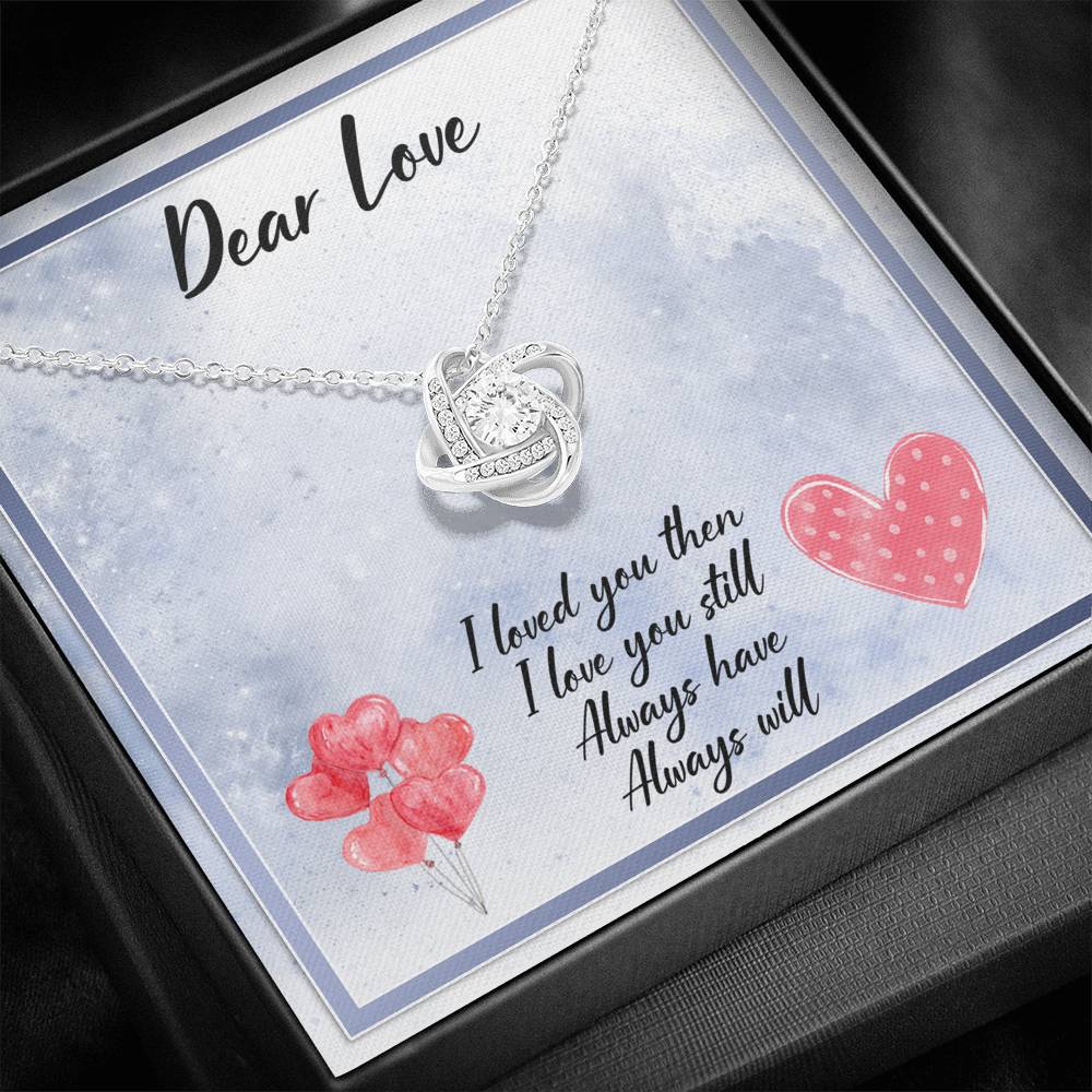 litzzy Dear Love Always Have Always Will Love Knot Necklace - Gifts For Wife Necklace Valentines Day Custom Made Romantic Gift For My Best Wife Ever Jewelry   
