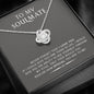 litzzy To My Soulmate - Never Forget That I Love You - Gift For Valentine, Birthday, Anniversary - Love Knot - Necklace Gift For Her, Wife, Girlfriend, Anniversary, Wedding, Valentine, Birthday with Message Card Jewelry   