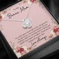 litzzy Litzzy Love Knot Necklace To my bonus mom, Life gave me the gift of you Mothers Day Jewelry, Necklace gifts set from Son, Daughter Jewelry   