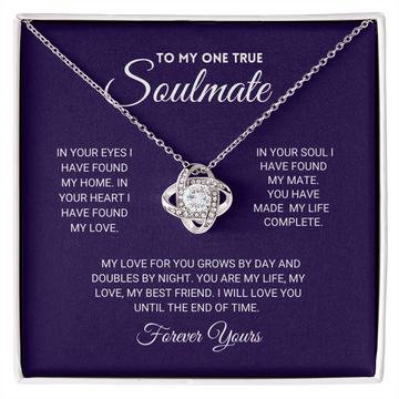 litzzy To My One True Soulmate - Until The End Of Time - Necklace - To My Soulmate, Gift For Soulmate Jewelry Two Toned Box  