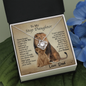 litzzy This Old Lion Will Always Have Your Back, Litzzy To My Step Daughter Love Knot Necklace Jewelry Two Toned Box  