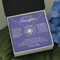 litzzy To My Beautiful Daughter - Always Keep Me In Your Heart - Love Knot Necklace jewelry Two Toned Box  