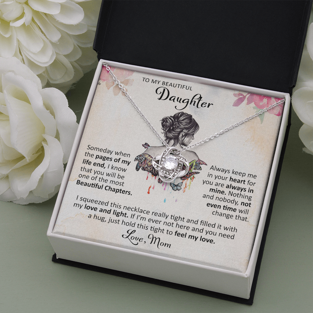 litzzy To My Beautiful Daughter - Someday When The Pages - Love Knot Necklace jewelry   