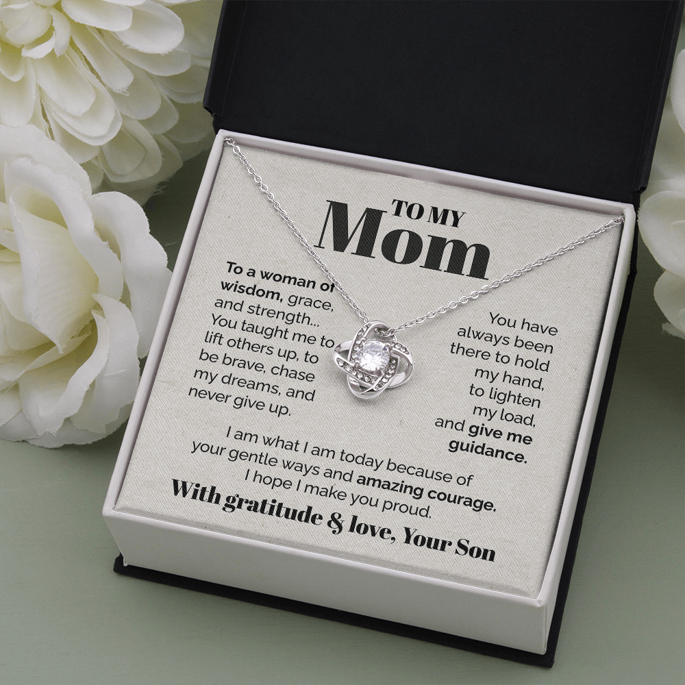 litzzy To my Mom - To a woman of wisdom - Love Knot Necklace Jewelry   