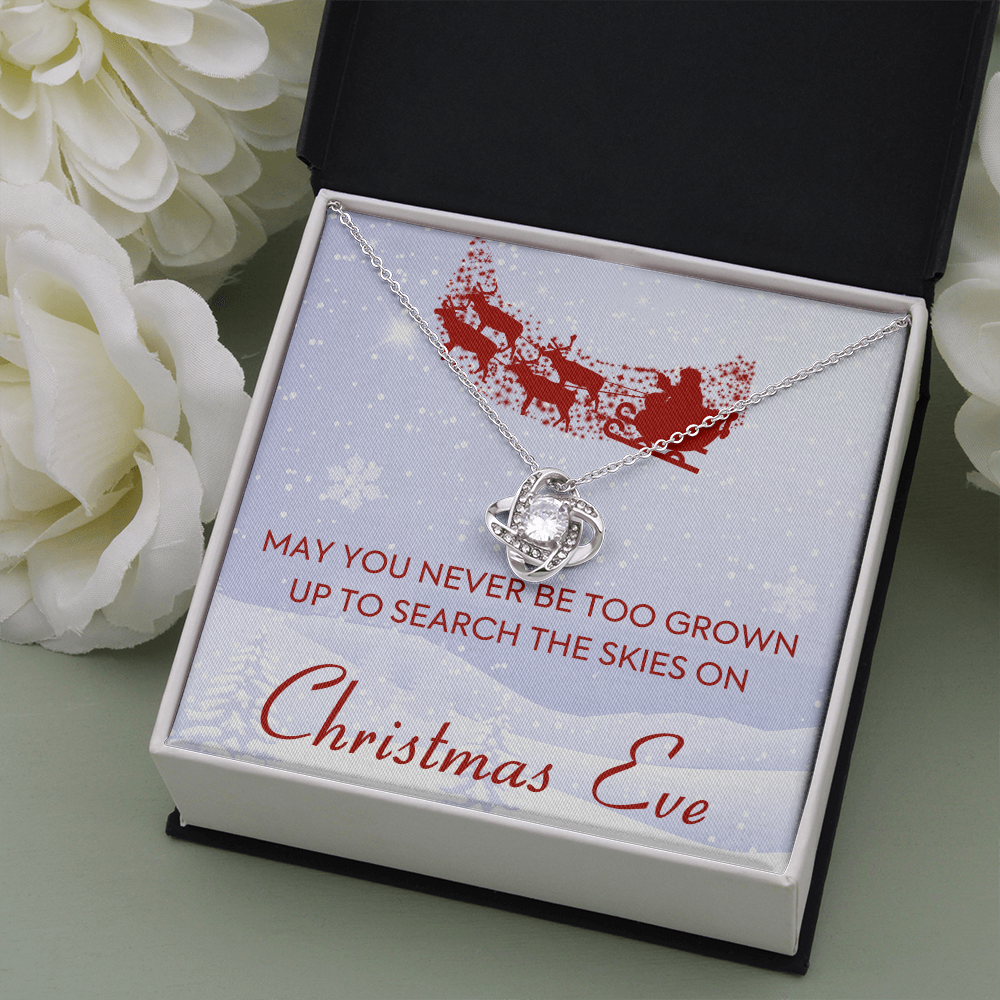 litzzy Christmas Eve Love Knot Necklace - Gifts For Wife Necklace Valentines Day Custom Made Romantic Gift For My Best Wife Ever    