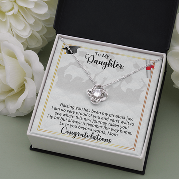 litzzy To My Daughter - Raising You Has Been My Greatest Joy - Love Knot Necklace jewelry   