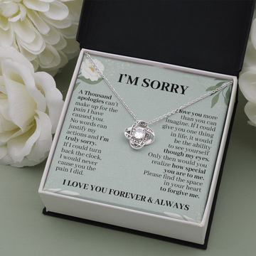 litzzy I'm Sorry A Thousand Apologies - Love Knot Necklace Jewelry   