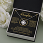 litzzy To Our Beautiful Daughter - Always Keep Us In Your Heart - Love Knot Necklace jewelry   