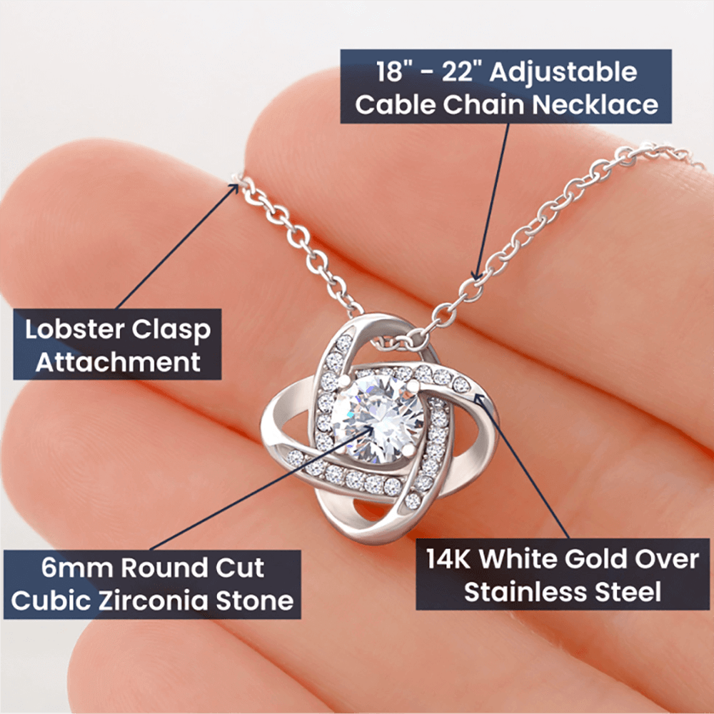 litzzy To My Mom - Thank You - Loveknot necklace Jewelry   