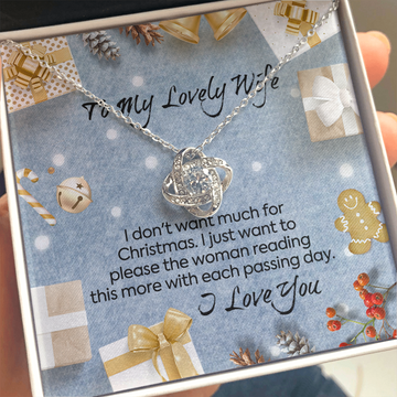 litzzy To My Lovely Wife Each Passing Day Christmas Love Knot Necklace - Gifts For Wife Necklace Valentines Day Custom Made Romantic Gift For My Best Wife Ever  Standard Box  