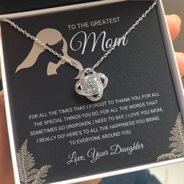litzzy Litzzy Love Knot Necklace To my Greatest mom For all the times that I forgot to thank you Gift From Daughter Jewelry   