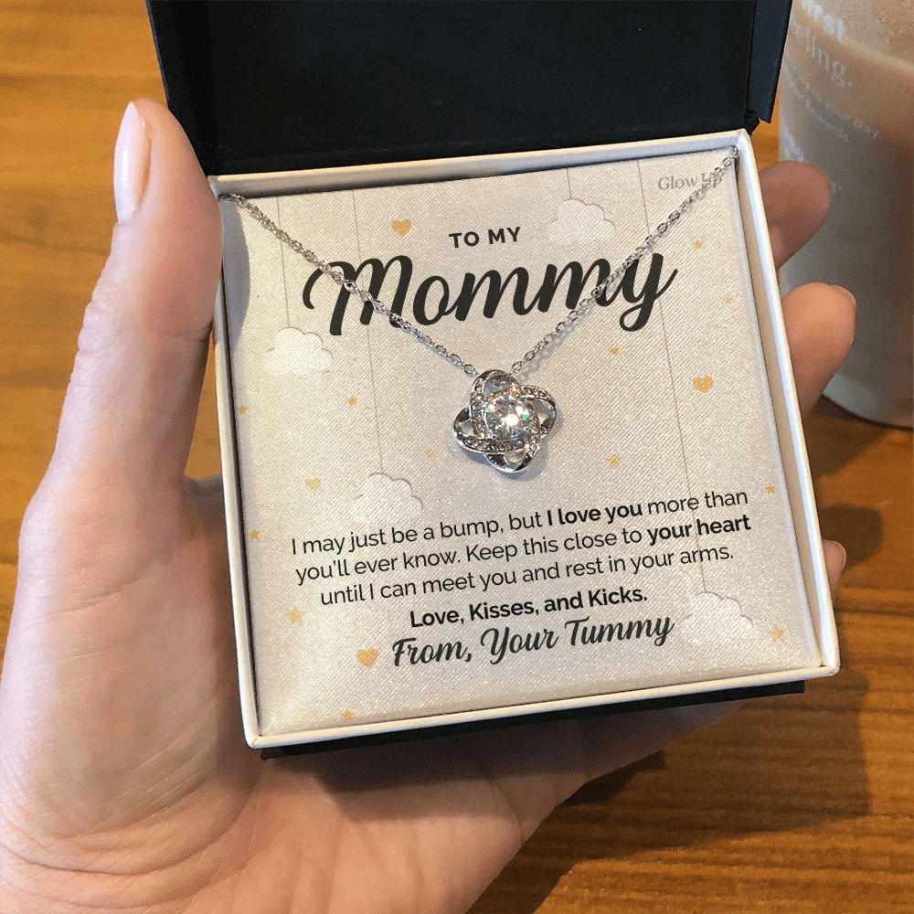 litzzy To My Mommy - I Love You - Sky - Love Knot necklace Jewelry   