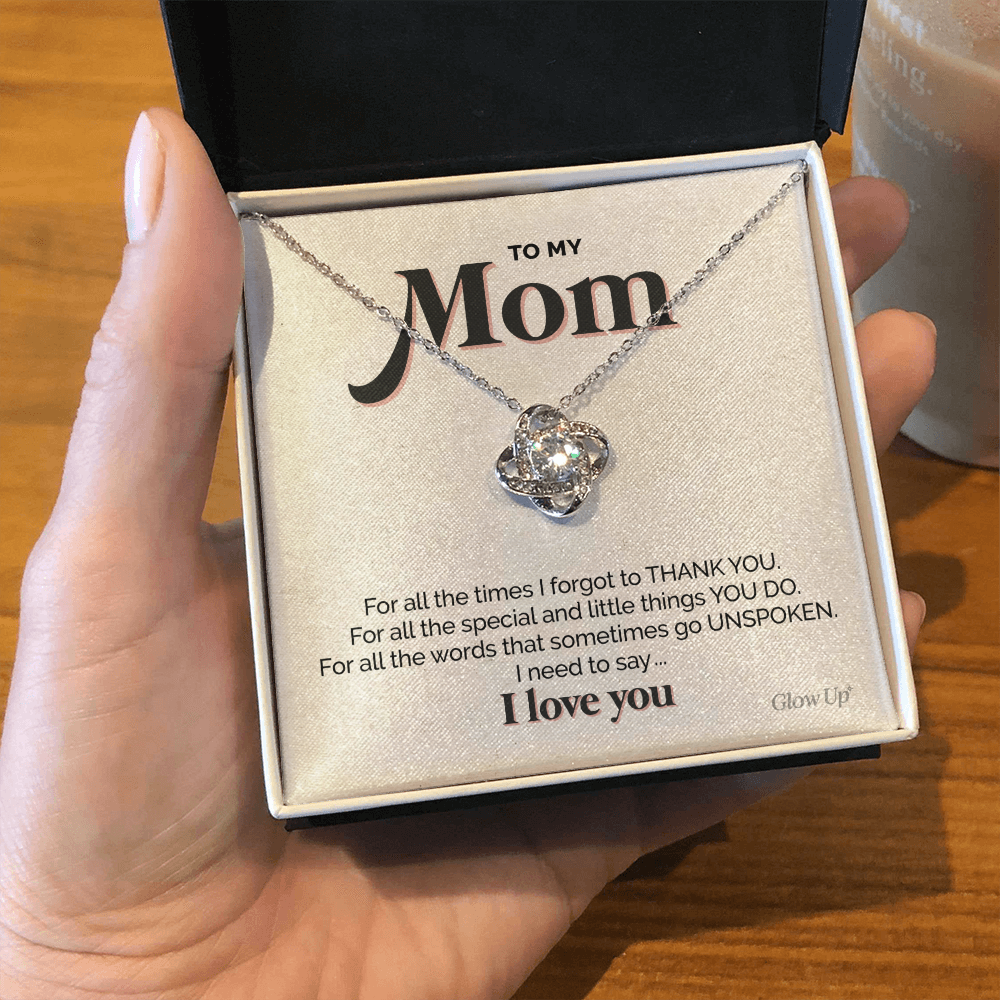 litzzy To My Mom - Thank You - Loveknot necklace Jewelry   