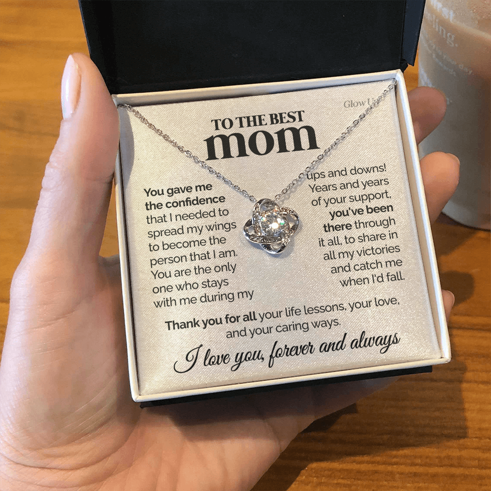 litzzy To the Best Mom - You gave me confidence - Love Knot Necklace Jewelry   