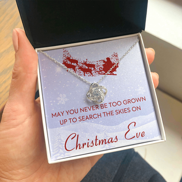 litzzy Christmas Eve Love Knot Necklace - Gifts For Wife Necklace Valentines Day Custom Made Romantic Gift For My Best Wife Ever    