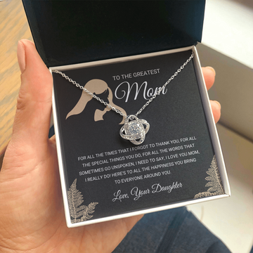litzzy Litzzy Love Knot Necklace To my Greatest mom For all the times that I forgot to thank you Gift From Daughter Jewelry   
