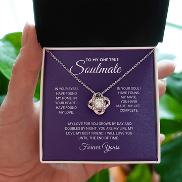litzzy To My One True Soulmate - Until The End Of Time - Necklace - To My Soulmate, Gift For Soulmate Jewelry   