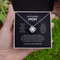 litzzy Litzzy Love Knot Necklace To my Mom, You're The World Mothers Day Jewelry, Necklace gifts set from Son, Daughter Jewelry Classic Two Tone  