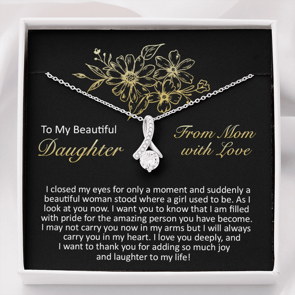 litzzy To My Beautiful Daughter - I Closed My Eyes - Alluring Beauty Necklace jewelry Standard Box  