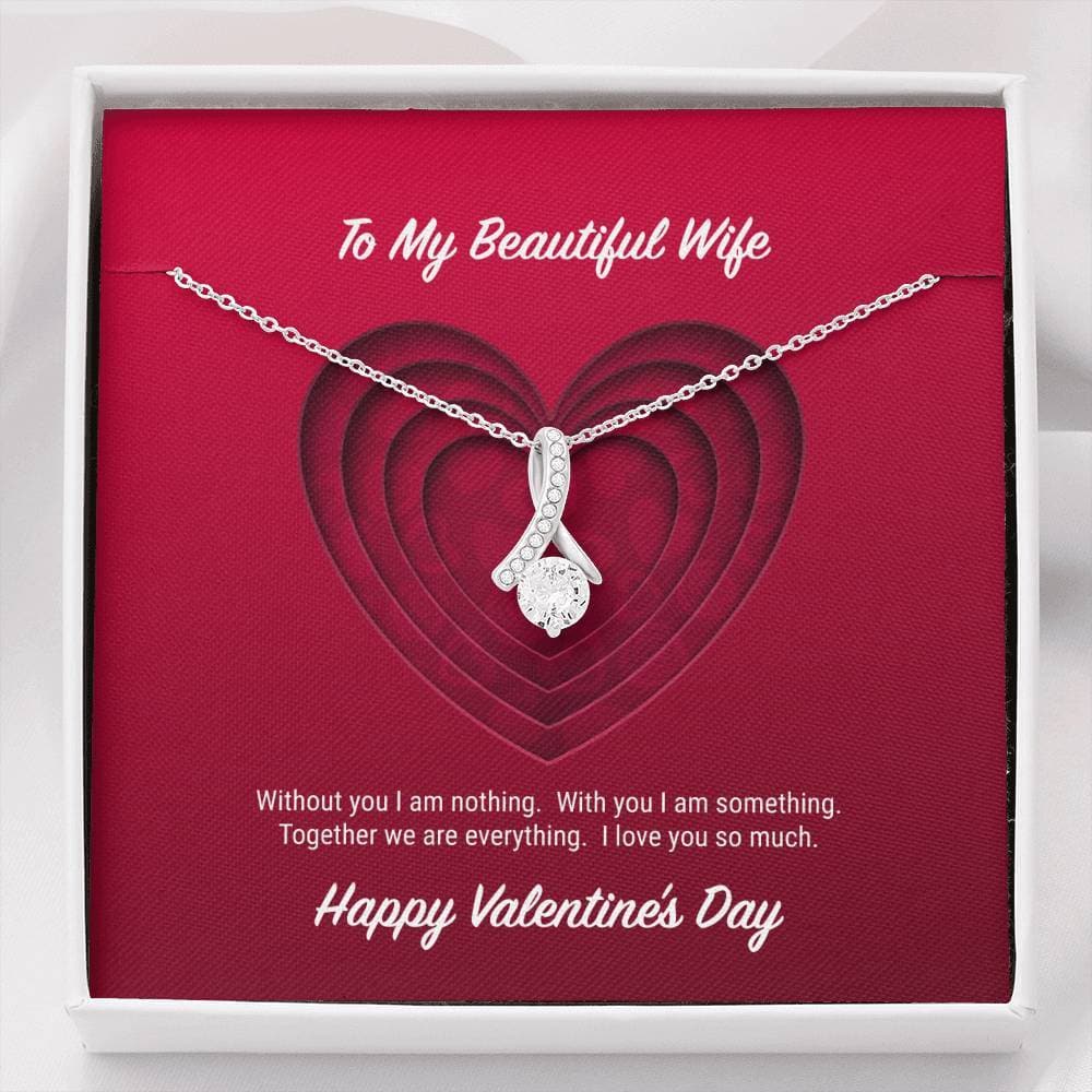 litzzy To My Beautiful Wife Valentine's Day Alluring Beauty Necklace - Gifts For Wife Necklace Valentines Day Custom Made Romantic Gift For My Best Wife Ever  Standard Box  