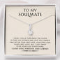 litzzy To My Soulmate - Valentine Gift For Wife Future Wife Girlfriend - Alluring Necklace - Necklace Gift For Her, Wife, Girlfriend, Anniversary, Wedding, Valentine, Birthday with Message Card Jewelry Standard Box  