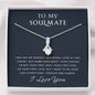 litzzy To My Soulmate - I Got Something Right - Mother's Day Gift For Wife Girlfriend Future Wife - Alluring Necklace - Necklace Gift For Her, Wife, Girlfriend, Anniversary, Wedding, Valentine, Birthday with Message Card Jewelry Standard Box  
