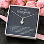 litzzy To My Soulmate - Never Forget That I Love You - Alluring Necklace - Necklace Gift For Her, Wife, Girlfriend, Anniversary, Wedding, Valentine, Birthday with Message Card Jewelry Standard Box  