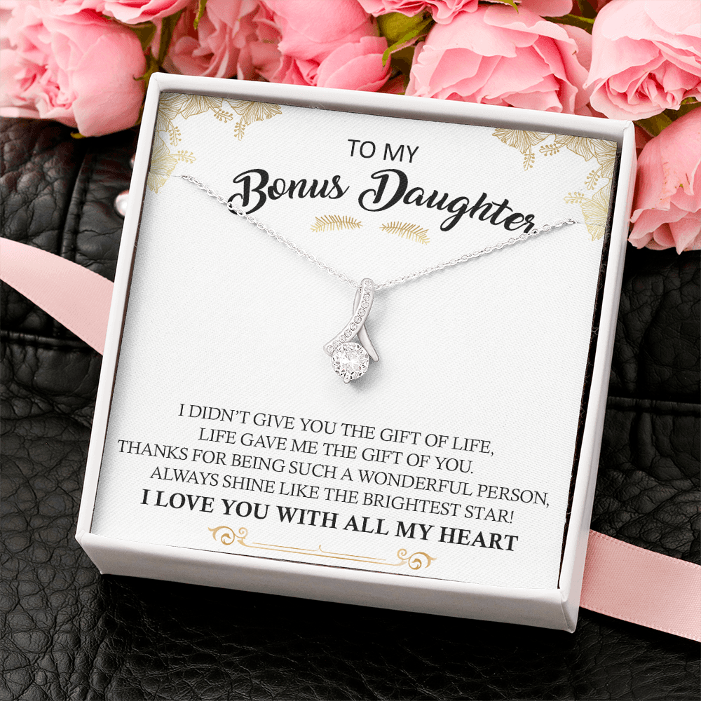 litzzy To My Bonus Daughter - Shine Like The Brightest Star - Alluring Beauty Necklace jewelry   