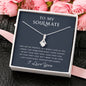 litzzy To My Soulmate - I Got Something Right - Mother's Day Gift For Wife Girlfriend Future Wife - Alluring Necklace - Necklace Gift For Her, Wife, Girlfriend, Anniversary, Wedding, Valentine, Birthday with Message Card Jewelry   