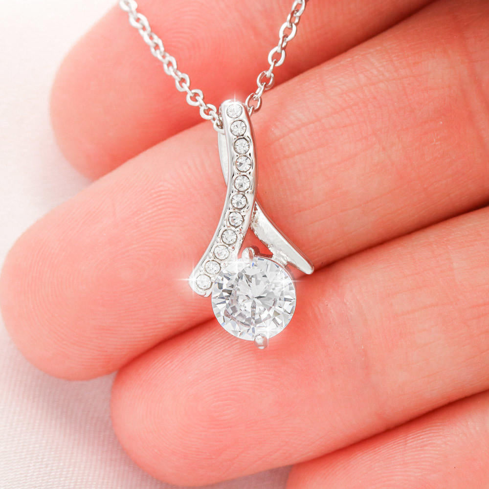 litzzy To My Love I'd Rather Be Alluring Beauty Necklace - Gifts For Wife Necklace Valentines Day Custom Made Romantic Gift For My Best Wife Ever Jewelry   