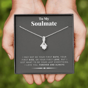 litzzy To My Soulmate - Last Everything Alluring Necklace - Necklace Gift For Her, Wife, Girlfriend, Anniversary, Wedding, Valentine, Birthday with Message Card Jewelry Standard Box  