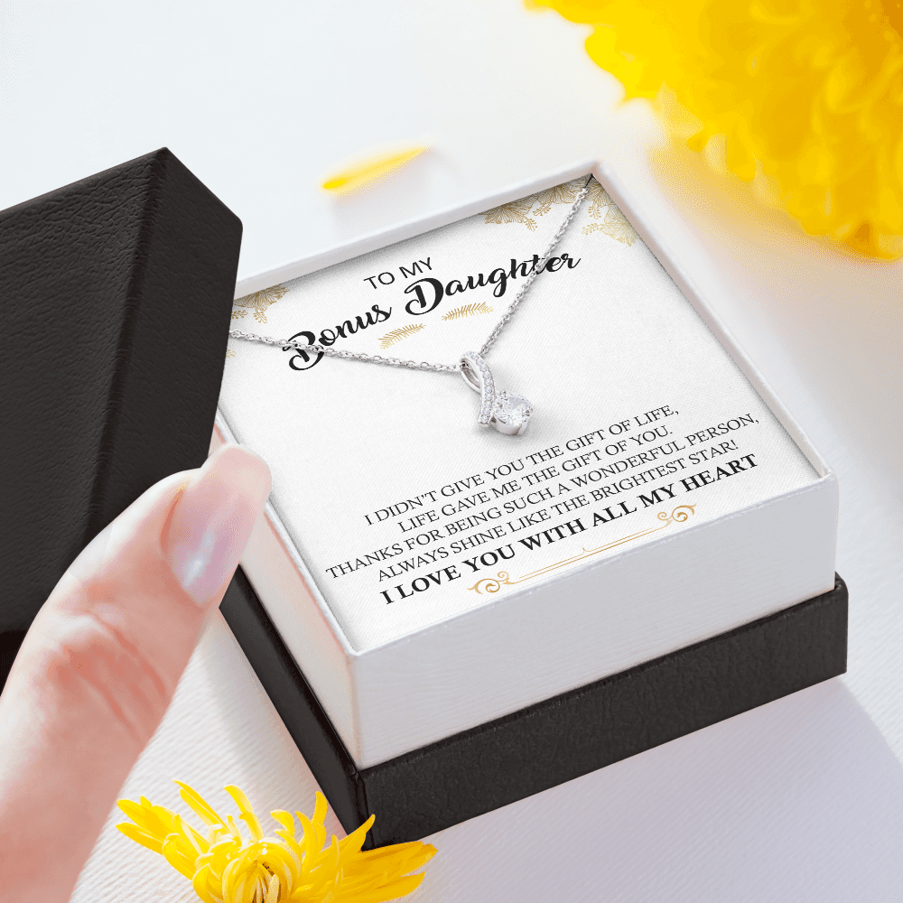 litzzy To My Bonus Daughter - Shine Like The Brightest Star - Alluring Beauty Necklace jewelry   