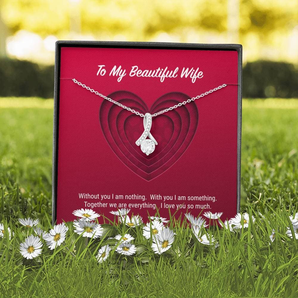 litzzy To My Beautiful Wife Alluring Beauty Necklace - Gifts For Wife Necklace Valentines Day Custom Made Romantic Gift For My Best Wife Ever    
