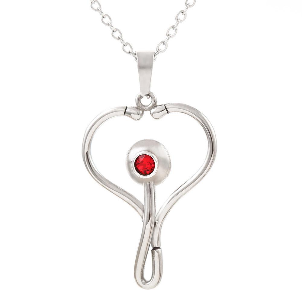 litzzy To My Beautiful Wife Stethoscope Necklace - Gifts For Wife Necklace Valentines Day Custom Made Romantic Gift For My Best Wife Ever Jewelry   