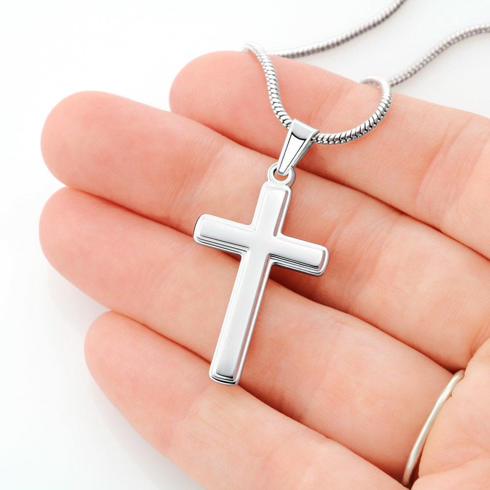 litzzy To My Beautiful Wife Cross Necklace - Gifts For Wife Necklace Valentines Day Custom Made Romantic Gift For My Best Wife Ever Jewelry   
