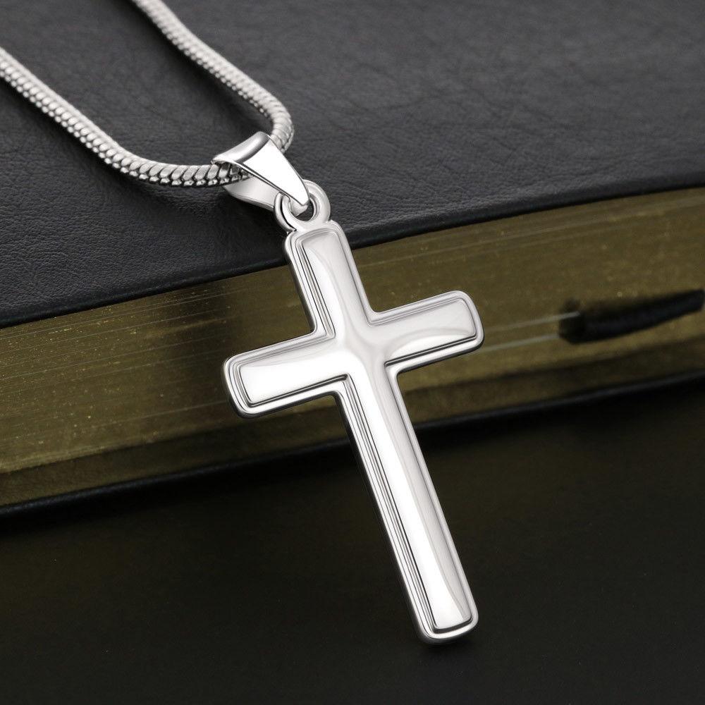 litzzy To My Beautiful Wife Cross Necklace - Gifts For Wife Necklace Valentines Day Custom Made Romantic Gift For My Best Wife Ever Jewelry   