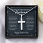 litzzy Greatest Husband - Father's Day - Cross Necklace - To My Dad necklace, dad gifts from daughter, dad gifts from son, Thank you Dad gift, Son daughter to Dad Gift Jewelry   