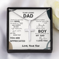 litzzy Dad - You Are Appreciated - Cross Necklace - To My Dad necklace, dad gifts from daughter, dad gifts from son, Thank you Dad gift, Son daughter to Dad Gift Jewelry   