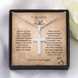 litzzy Dad - The World Cross Necklace - From Daughter - To My Dad necklace, dad gifts from daughter, dad gifts from son, Thank you Dad gift, Son daughter to Dad Gift Jewelry   