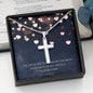 litzzy Litzzy Cross Necklace To my Mom, All of Us are guarded by the most powerful of all Angels Mothers Day Jewelry, Necklace gifts set from Son, Daughter Jewelry   
