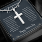 litzzy Greatest Husband - Father's Day - Cross Necklace - To My Dad necklace, dad gifts from daughter, dad gifts from son, Thank you Dad gift, Son daughter to Dad Gift Jewelry   